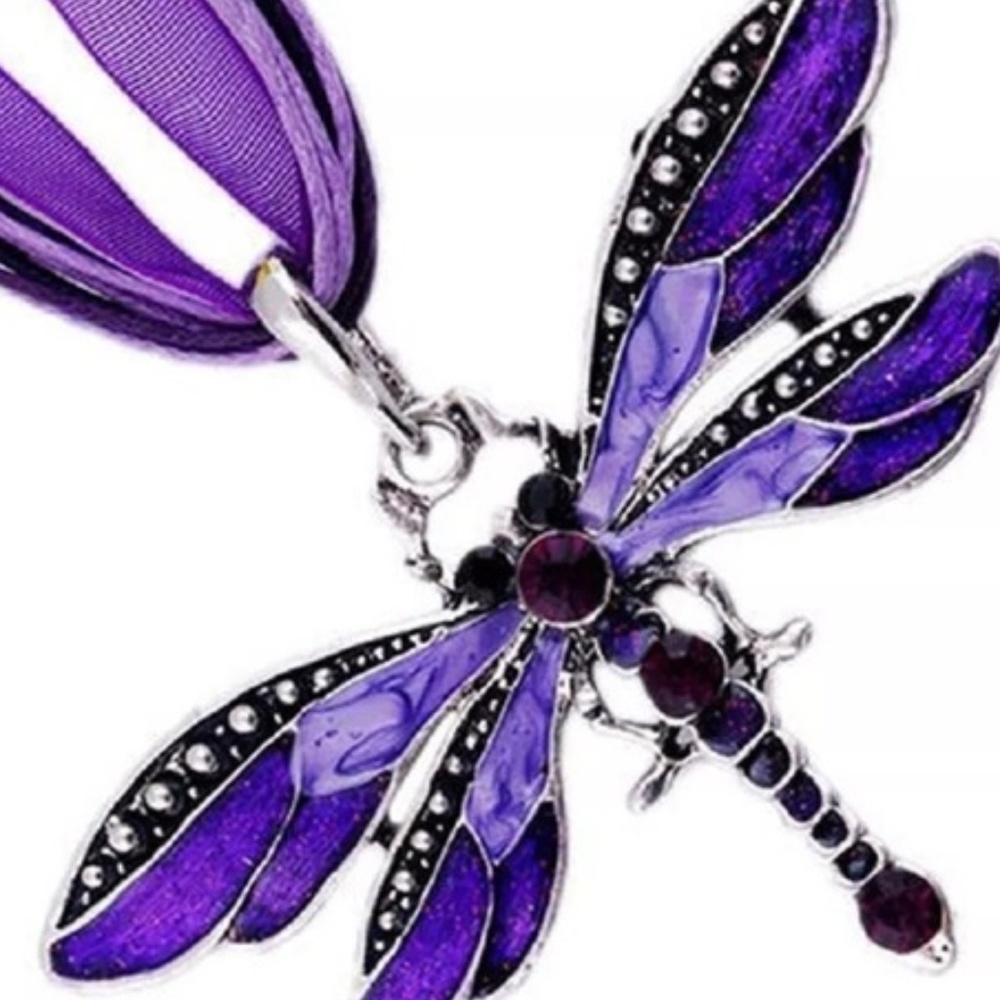 Dragonfly Purple Necklace